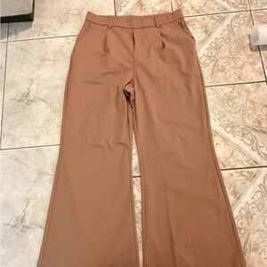 HALARA Tan Wide-Leg Women's Pants